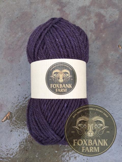 100% castlemilk moorit fibre purple plumb foxbankfarm.co.uk